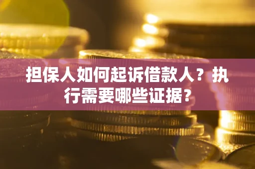北京担保人如何起诉借款人？执行需要哪些证据？