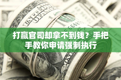 北京打赢官司却拿不到钱？手把手教你申请强制执行