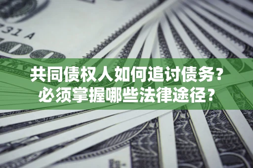 北京共同债权人如何追讨债务？必须掌握哪些法律途径？