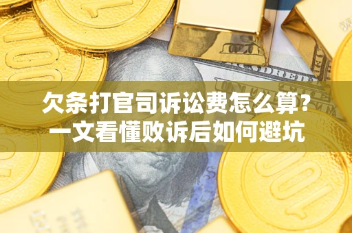 北京欠条打官司诉讼费怎么算？一文看懂败诉后如何避坑
