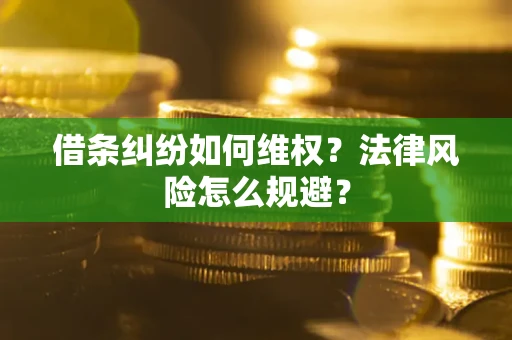 北京借条纠纷如何维权？法律风险怎么规避？