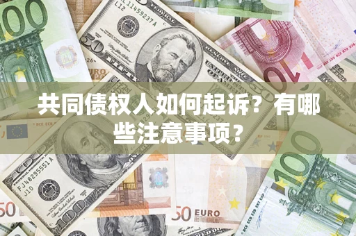 北京共同债权人如何起诉？有哪些注意事项？