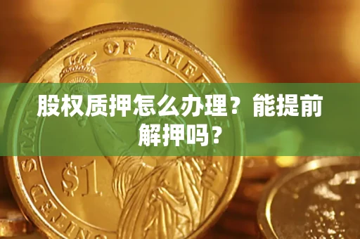 北京股权质押怎么办理？能提前解押吗？