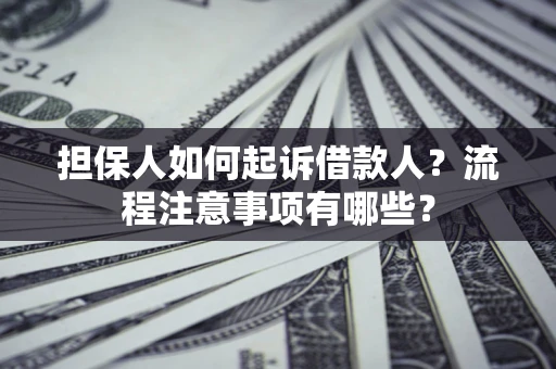 北京担保人如何起诉借款人？流程注意事项有哪些？